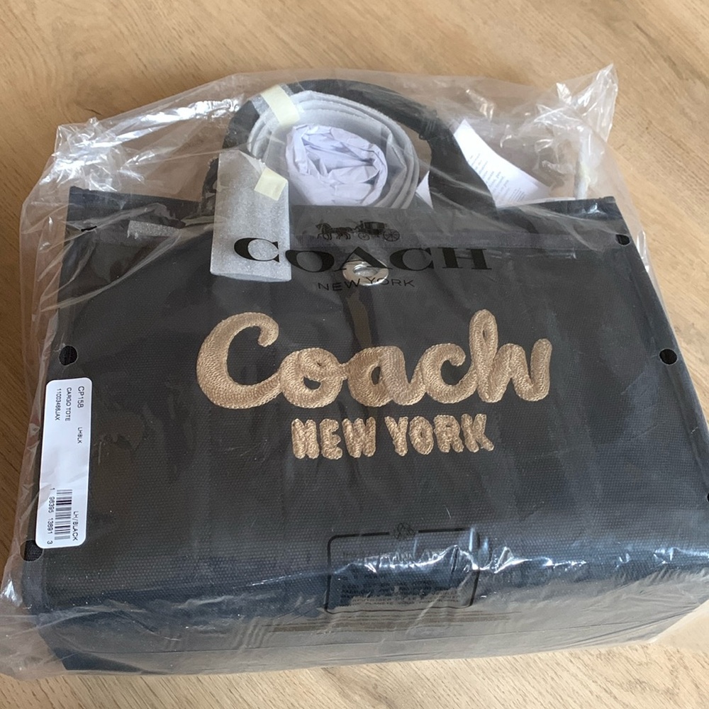 NWT Coach Cargo Tote Black